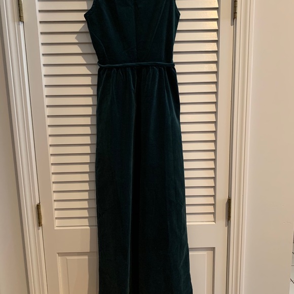 Vintage green velvet long dress - Picture 8 of 13